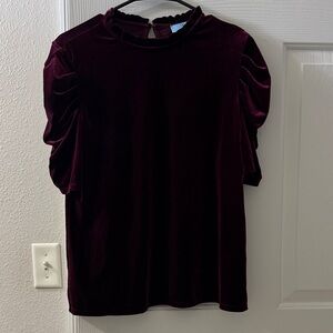Elegant Velvet Burgundy Top